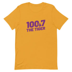 Show off some color with this 100.7 The Tiger shirt!